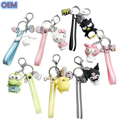 OEM fabriek aangepast Schattig Cartoon Sleutelhanger Aanpassen 3d Plastic PVC Sleutelhanger