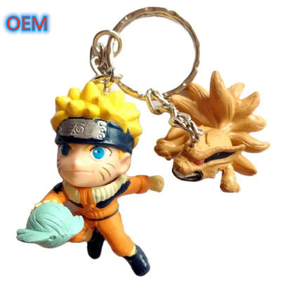 Custom PVC Acryl Sleutelhanger, OEM Design 3D Cartoon Anime Leuke Sleutelhanger