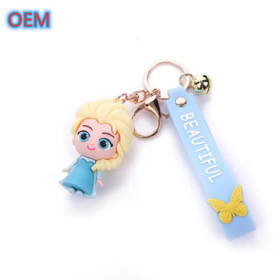 Cartoon Sleutelhanger Aanpassing Voor Kinderen OEM Design 3d PVC Plastic Sleutelhanger