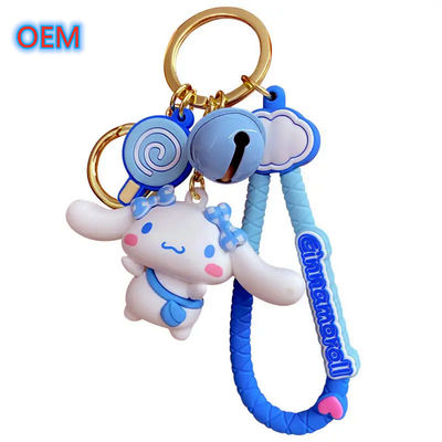 Custom 3d PVC Plastic Animal Anime Sleutelhanger OEM Design Leuke Plastic Sleutelhanger