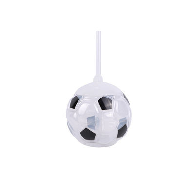 Op maat gemaakt plastic voetbalbeker met stro schattig melk theebeker