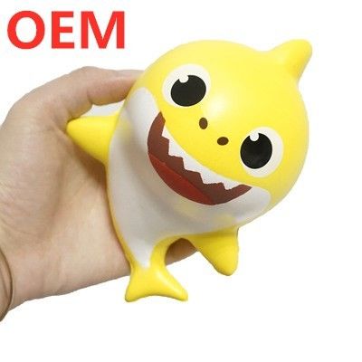 Op maat gemaakt Shark PU Foam Squishy Toy maat je eigen ontwerp speelgoed