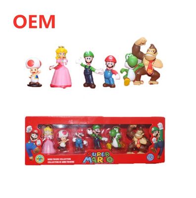Minifiguren Supreme PVC Action Figure Model 6pcs Set Mario Toy Manufacturer