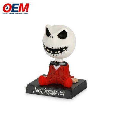 Op maat gemaakte, zonne-aangedreven Bobble Head Dans Speelgoed OEM Skeletal Action Figurines
