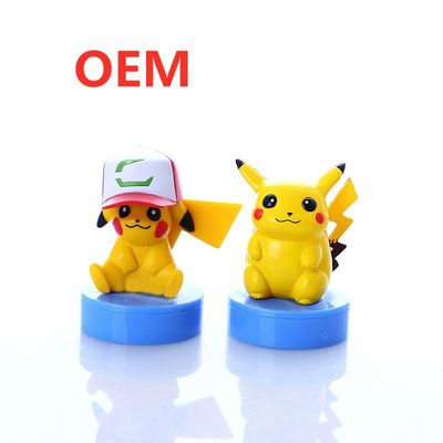 OEM Custom Made Mini Stamper Toy Pikachu Figuur Stamper Self-ink Stamp Plastic Mini Stamper