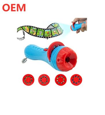 Op maat gemaakte baby slaapverhaal projector zaklamp speelgoed lamp fakkel