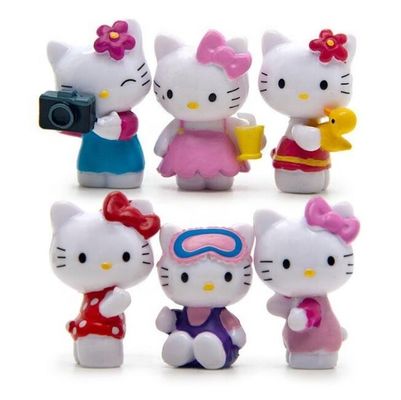 Custom OEM Made PVC Cute Mini Plastic Cartoon Kitty cat Toy For Child Manufacturer
