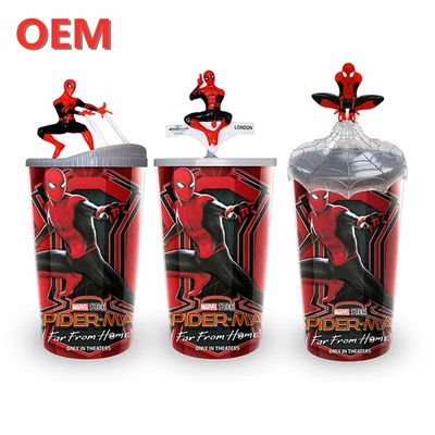 OEM Customized DC Straw Cup Cartoon Drink Cup Sleutelhanger Accessoires Custom Figuur