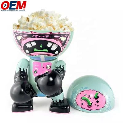 Op maat gemaakt Plastic Popcorn Tub Anime Art Doll Toy Display Box Popcorn Bowl Tubs