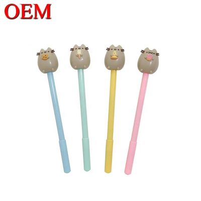 Op maat gemaakte ABS Cute Cat Toy Pen Topper OEM 3D Figuur Pen Topper