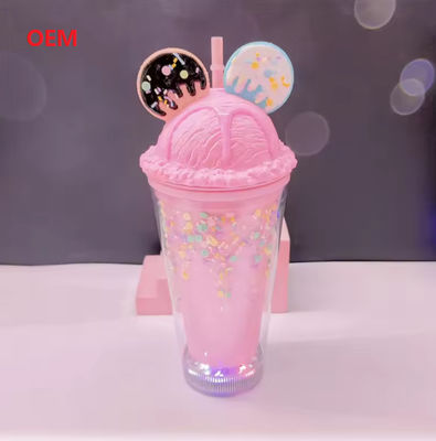 IJskoppel Waterfles Kinder Plastic Straw Cup