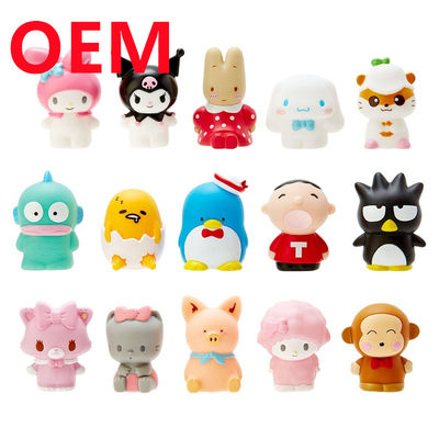 Op maat gemaakt 5cm Hoogte Konijn Hond Aap Varkens Speelgoed gemaakt 15 ontwerpen PVC Poppen OEM Blind Box Mini Speelgoed