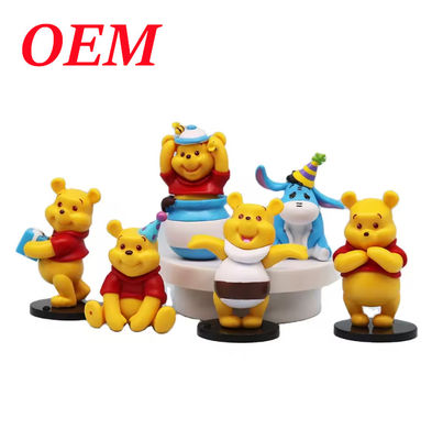Blind Box Pvc Animal Bear Mystery Action Friend 6-Piece Figuur Set
